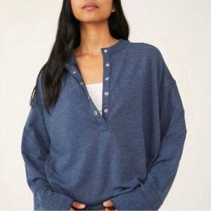 Free People Movement Snap Crewneck
